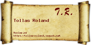 Tollas Roland névjegykártya